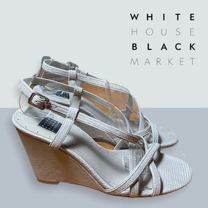 WHBM White House Black Market Wedge Sandals 7.5
